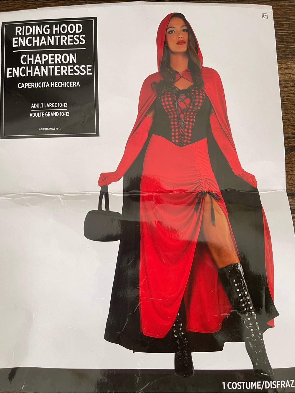 Red Riding Hood Enchantress Women Costume - Red- Large